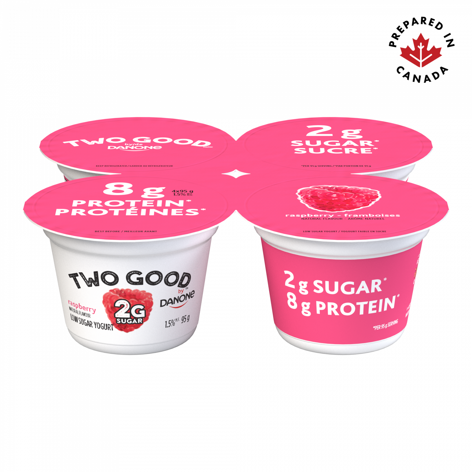 Raspberry Yogurt with Low Sugar